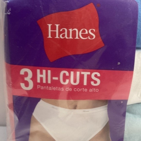 Hanes Hi Cut Underwear Panties Size 7 Women Cotton Blend Large - Picture 6 of 13